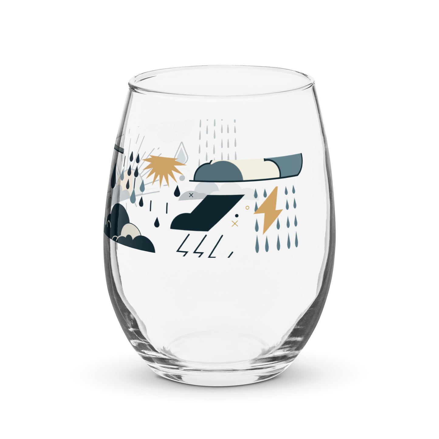 Stemless wine glass