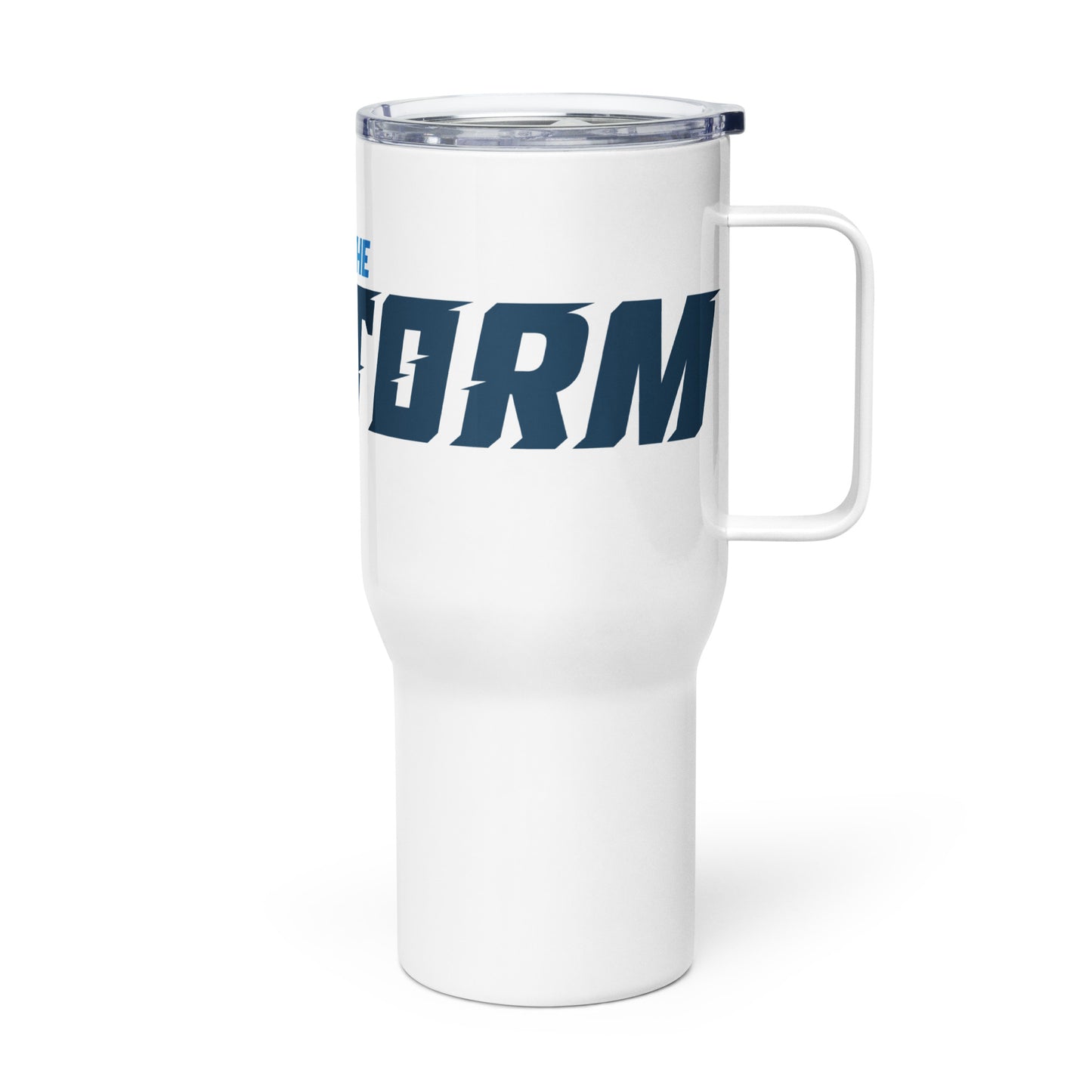 Travel mug with a handle