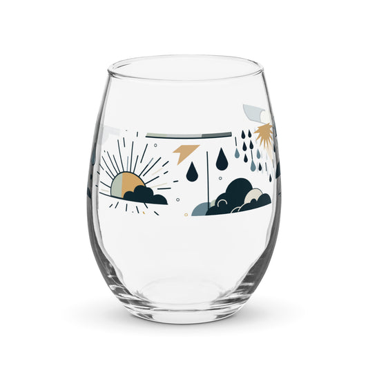 Stemless wine glass