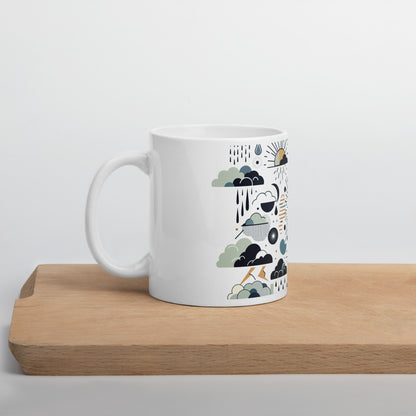 White glossy mug