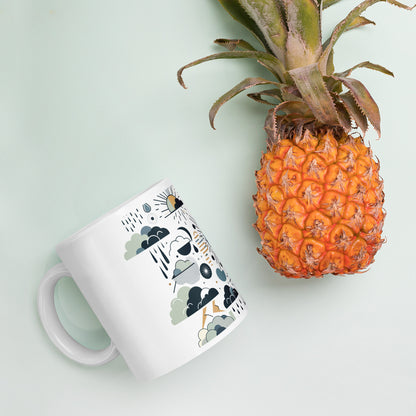 White glossy mug